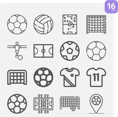 Simple set of teams related lineal icons.