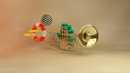 jazz render 3d illistration