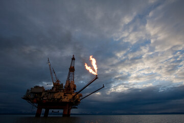 Offshore Oil Rig, Cook Inlet, Alaska