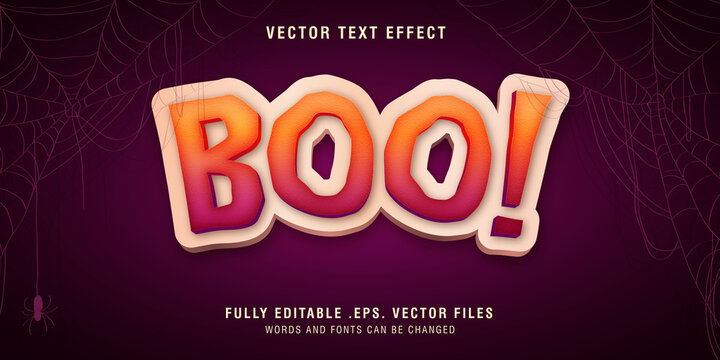 Boo text style effect fully editable
