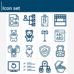 Simple set of accept related lineal icons.