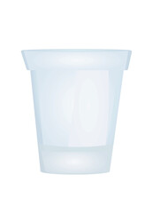 Empty water glass. vector illustration