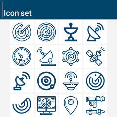 Simple set of measuring system related lineal icons.
