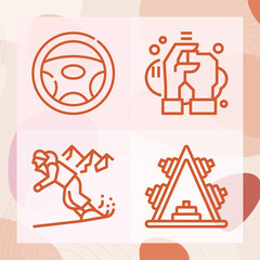Simple set of saddle related lineal icons