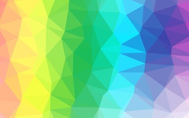 Light Multicolor, Rainbow vector polygon abstract backdrop.