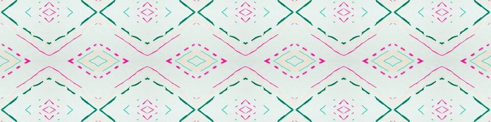 Drawn by Brush Mexican Pattern. Seamless 