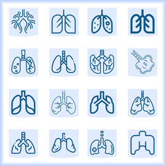 Lung  related simple set. 16  lineal