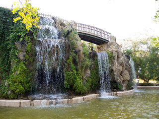 Puente del parque genovés en cádiz, andalucia, españa