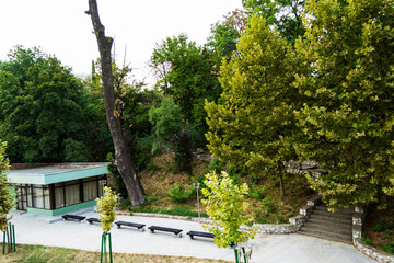 Autumn landscape of Dragalina park, Drobeta Turnu Severin, Romania.