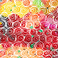A multicolored abstract background. Mixed media. Rainbow hatching. Vector Illustrated