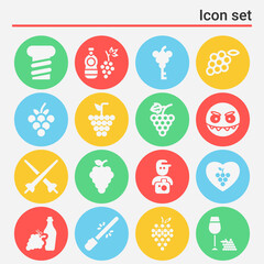 16 pack of violation  filled web icons set