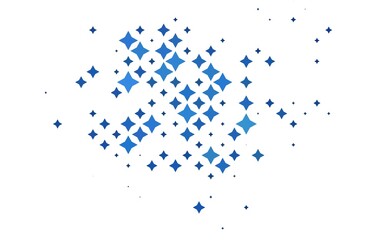 Light BLUE vector template with sky stars.