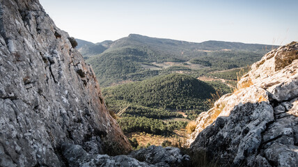 Landscapes of the mountains of Alcoy, Alicante (Spain)