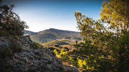 Landscapes of the mountains of Alcoy, Alicante (Spain)