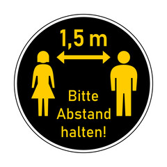Bitte Abstand halten (
