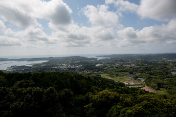 Fototapeta na wymiar 山の上からの景色