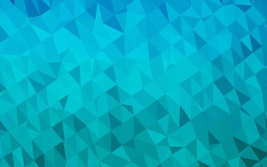 Light BLUE vector shining triangular background.