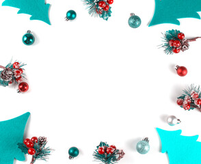 wooden frame for painting or picture on white background. Gold frame on white. New Year's and Christmas. Christmas card background. Frame. Isolate. copy-paste