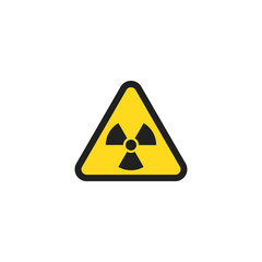 Fototapeta premium Radiation icon. Toxic symbol. Danger concept sign. Radioactive warning illustration in vector flat