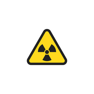 Radiation icon. Toxic symbol. Danger concept sign. Radioactive warning illustration in vector flat
