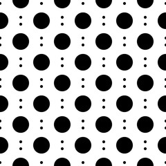 Seamless circles pattern. Polka dot ornament. Dots image. Circular figures backdrop. Rounds background. Dotted motif. Digital paper, ethnic textile print, web design, abstract wallpaper. Vector art