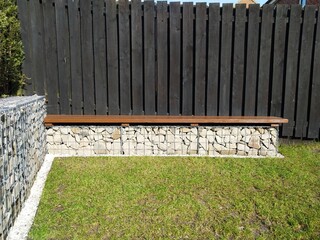 gabion basket bench