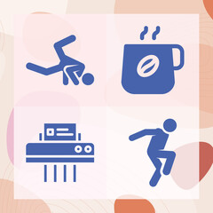 Simple set of breach related filled icons