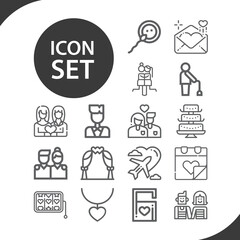 Simple set of gap related lineal icons.
