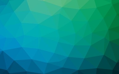 Fototapeta premium Light Blue, Green vector polygon abstract backdrop.