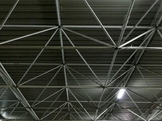 Fototapeta premium steel roof ,metal roof in construction site
