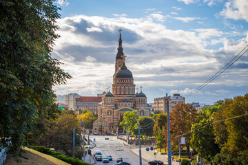 Obraz premium Holy Annunciation Cathedral in the center of Kharkiv