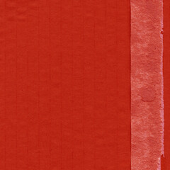 A red vintage rough sheet of carton. Recycled environmentally friendly cardboard paper texture. Simple and bright minimalist papercraft background.