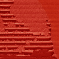 A red vintage rough sheet of carton. Recycled environmentally friendly cardboard paper texture. Simple and bright minimalist papercraft background.