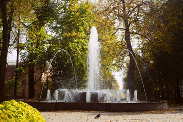 fountain in the park of the city of Bryansk, Russia