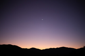 sunset in the mountains