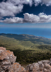 mountains and clouds