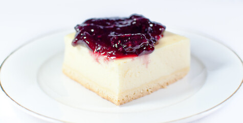Cheesecake Slice with Soft Fruits