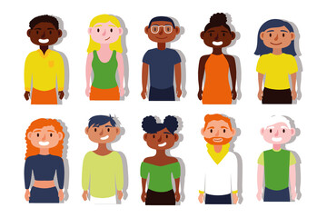 group of interracial people Inclusion characters