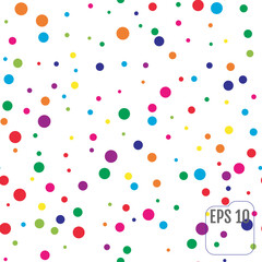 Seamless Pattern with Colorful polka dots © writerfantast