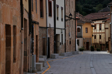 Fototapeta na wymiar Village in the interior of Basque Country