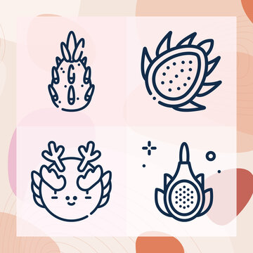 Simple set of unpleasant woman related lineal icons