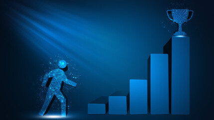 path to success and career 3D illustration