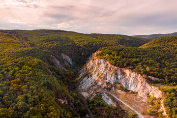 Hungary - Bükk mountains from drone view