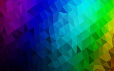 Dark Multicolor, Rainbow vector low poly layout.