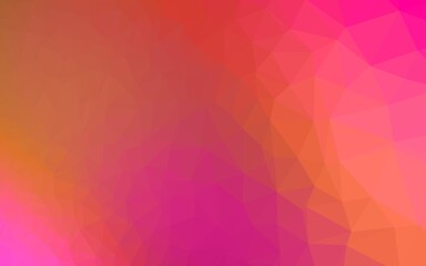 Light Pink, Yellow vector blurry triangle texture.