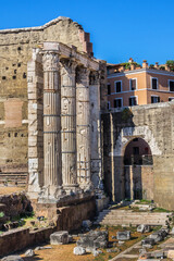 Forum of Augustus (Foro di Augusto) is one of the Imperial forums of Rome. Italy. 