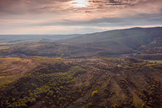 Hungary - B&uuml;kk mountains from drone view