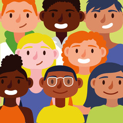 crowd of people together Inclusion characters