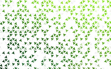 Light Green vector seamless background with triangles.