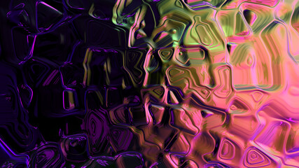 Purple Pink and Green Glass Fractal Background